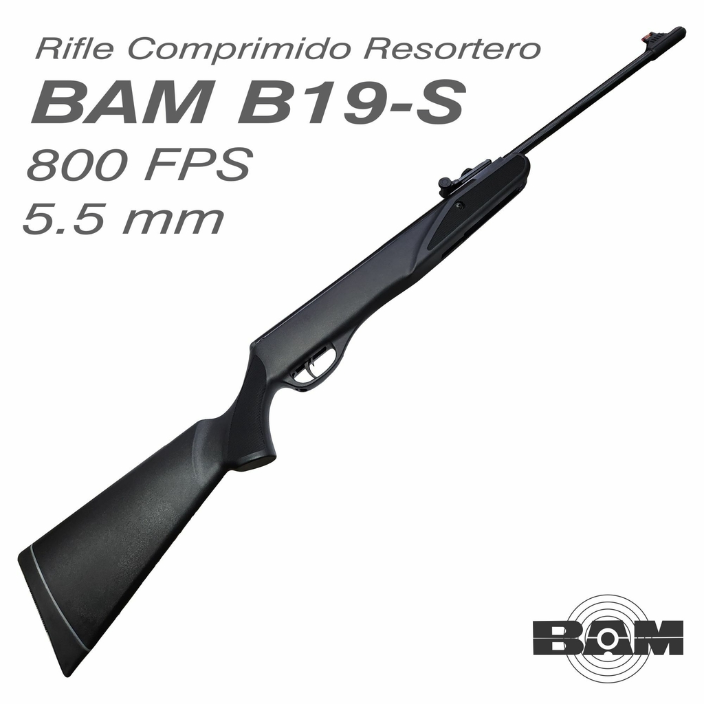 Rifle Aire Comprimido 5.5 Resortero Culata Polimero 500 Fps