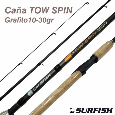 Caña Surfish Style 1,80m 2 Tramos Pesca Corcho Spinning 15lb