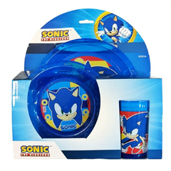 Set Plato Bowl Vaso Sonic Original