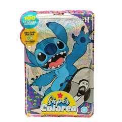 Libro Pintar Crayones + Stickers Stitch Disney