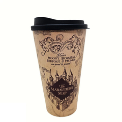 Vaso con Tapa Marauders Map Harry Potter Oficial