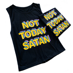 Remera Musculosa Not Today Satan - Talle S/M