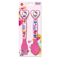 Set 2 Cubierto Infantil Hello Kitty