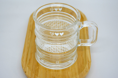 Conjunto 2 canecas Vintage Taste Love Brancas - loft