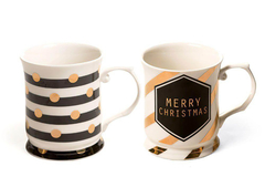 CONJUNTO 2 CANECAS PORCELANA MERRY CHRISTMAS