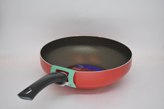 FRIGIDEIRA WOK 28 COLOR PITANGA ANTIADERENTE COM CABO - MULTIFLON