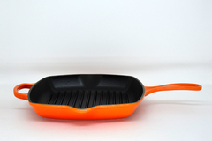 GRELHA QUADRADA 26CM LARANJA - LE CREUSET