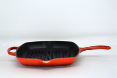 GRELHA QUADRADA 26CM VERMELHO - LE CREUSET