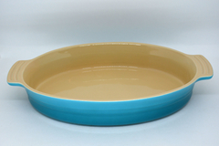 TRAVESSA OVAL 36CM AZUL CARIBE - LE CREUSET