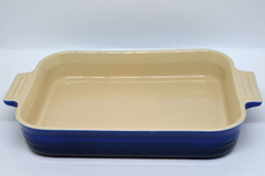 TRAVESSA RETANGULAR 32CM AZUL COBALTO - LE CREUSET