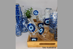 Copo Americano Olho Grego Azul Long Drink - loft