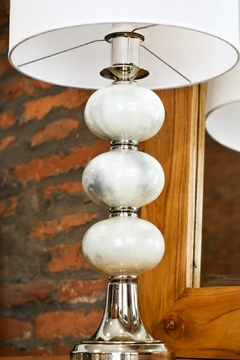 Lámpara de mesa 3 bochas efecto marmol