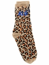 Par de meias com estampa de leopardo
