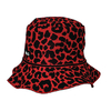 Bucket Hat Knit Animal Print Vermelho