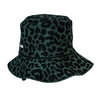 Bucket Hat Knit Animal Print Verde