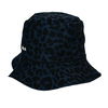 Bucket Hat Knit Animal Print Azul Marinho