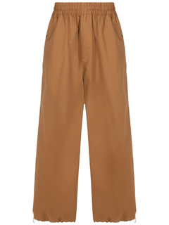 Calça Ampla Cós Elástico Caramelo