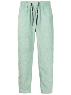 Calça Cós Elástico Cotelê Verde