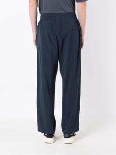 Calça Reta Cós Elástico Azul Marinho - comprar online