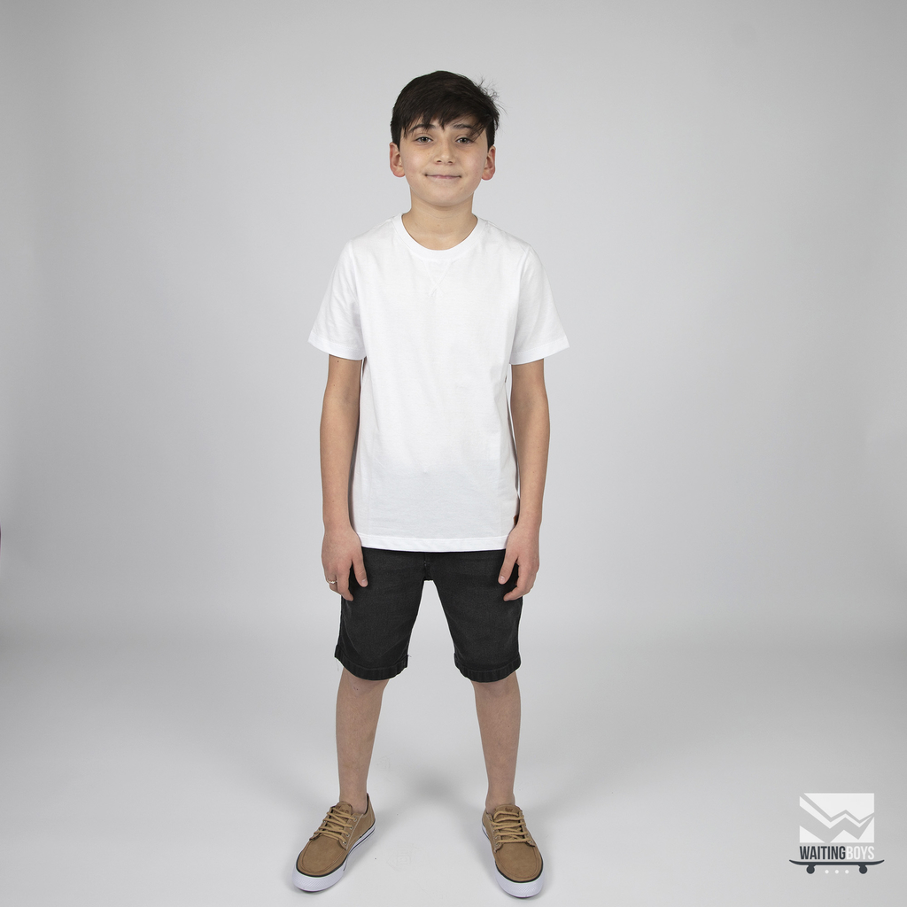 Remera m c lisa blanca 500n Waiting La Plata