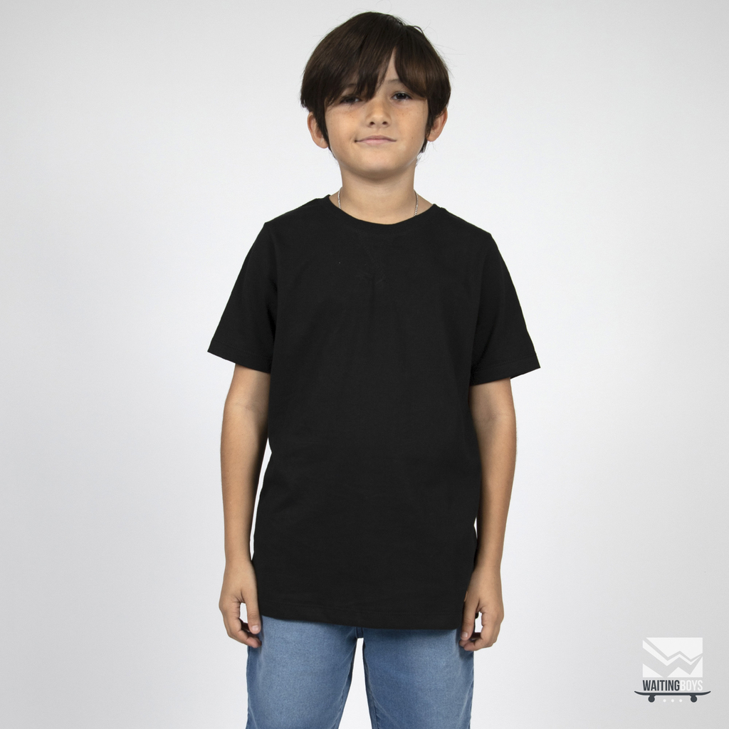 Remera m c lisa negra 500n Waiting La Plata