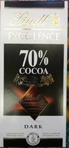 CHOCOLATE LINDT EXCELLENCE 70 % COCOA