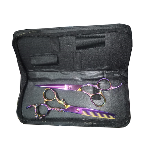 Kit de Tijeras Corte +Pulir+ Estuche / Profesional /6 pulgadas /Peluquería/Barbería.