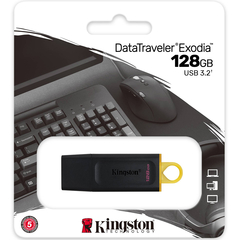 PENDRIVE 128GB KINGSTON EXODIA DTX NEGRO