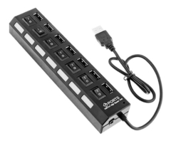 HUB USB 2.0 7 PUERTOS C/SWITCH INDIVIDUAL - comprar online