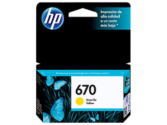 CARTUCHO HP 670 AMARILLO(CZ116AL)