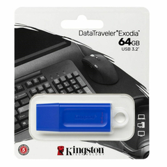 PENDRIVE 64GB KINGSTON DTX AZUL