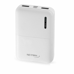 POWERBANK NETMAK 5000MAH LED NM-PB3 BLANCO