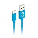 CABO TIPO C USB 2.0 AM 1m AZUL