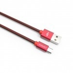 CABO NYLON MICRO USB 2.0 AM x USB 2m VERMELHO na internet