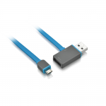 CABO MICRO USB 2.0 AM x USB 1m FLAT C SAIDA EXTRA AZUL