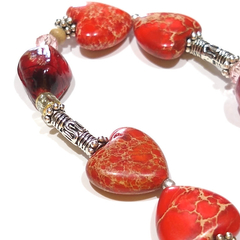 103- Brazalete Corazones - tienda online