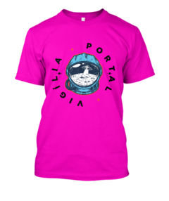 Camiseta Astronauta avista OVNI na Lua - Linha Cores - Algodão - loja online