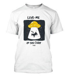 Camiseta Leve-me ao seu líder - disco voador e gado - Linha Cores - Algodão na internet