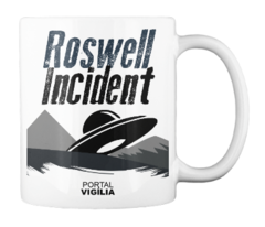 Caneca Roswell Incident - o mais famoso caso da Ufologia mundial: um acidente de um OVNI/UFO