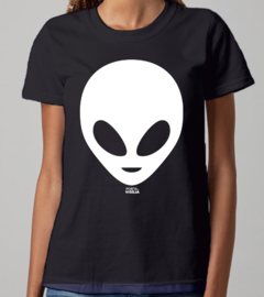Camiseta Baby Long de alienígena/ET Grande - Linha Cores - Algodão - loja online