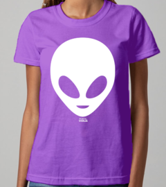 Camiseta Baby Long de alienígena/ET Grande - Linha Cores - Algodão