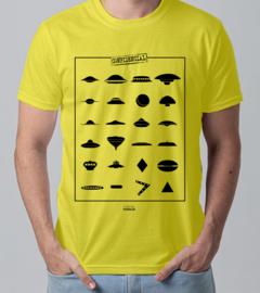 Camiseta Formas dos Óvnis (UFO Shapes) - Linha Cores - Algodão na internet