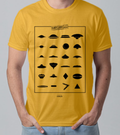 Camiseta Formas dos Óvnis (UFO Shapes) - Linha Cores - Algodão - Loja do Portal Vigília