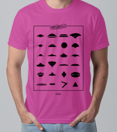 Camiseta Formas dos Óvnis (UFO Shapes) - Linha Cores - Algodão - Loja do Portal Vigília