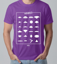 Imagem do Camiseta Formas dos Óvnis (UFO Shapes) - Linha Cores - Algodão