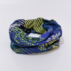 Buff Azul c/ Trama verde