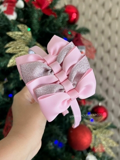 TIARA LACINHOS DO NATAL DOS SONHOS - Boneca de Pano Laços