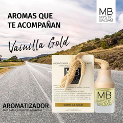 < VAINILLA GOLD MYSTIC BALSAM Aromatizador para autos y espacios pequeños