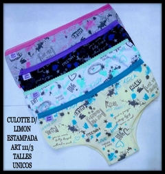 CULOTTE ESTAMPADO D/LIMON ART 111/3