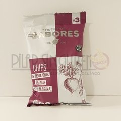 Raices Chips de Remolachas Batatas y Sal Marina 80gr Nuestros Sabores